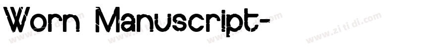 Worn Manuscript字体转换